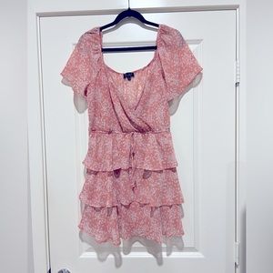 Trixxi Pink Ruffle Mini Dress from Francescas